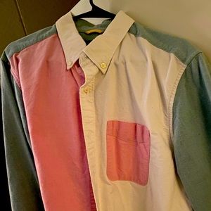 Patch work button up